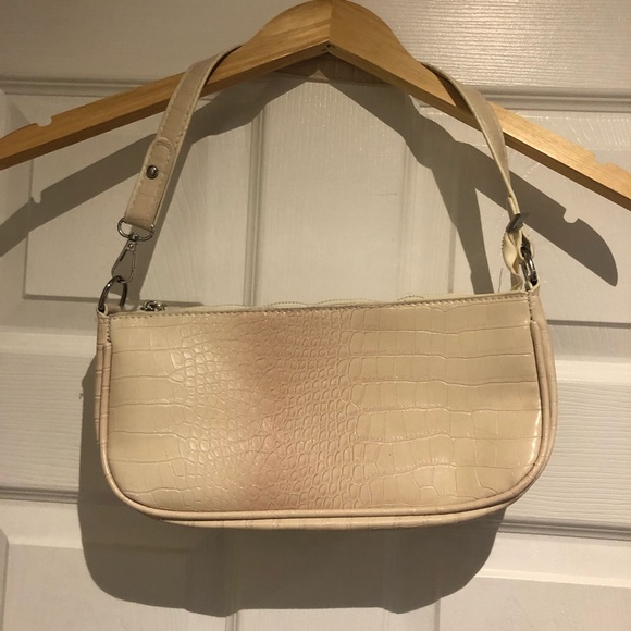 White baguette shoulder purse - Picture 1 of 2